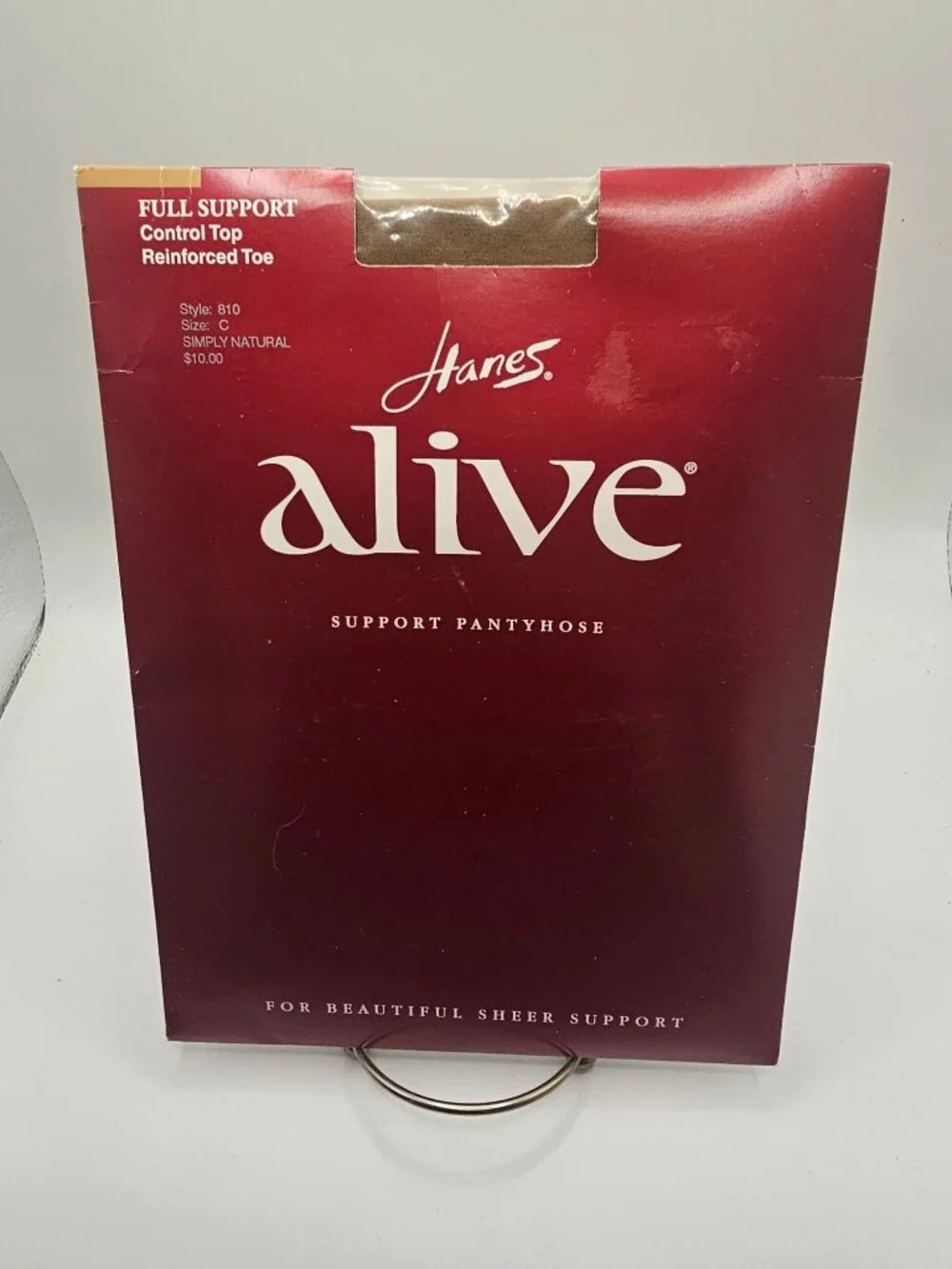 Hanes Alive Support Pantyhose Full Support Control Top Reinforced Toe Simply Nat